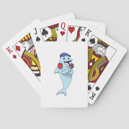 Dolphin naar Muziek luisteren Pokerkaarten (Achterkant)