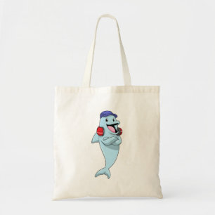 Dolphin naar Muziek luisteren Tote Bag