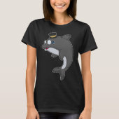 Dolphin Nerd Pet Glasses T-shirt (Voorkant)