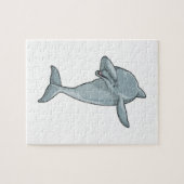 Dolphin op Hip Hop Dance Dab Legpuzzel (Horizontaal)