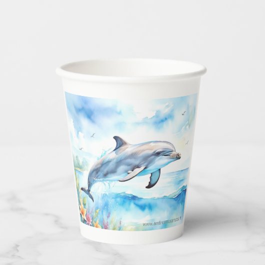 Dolphin Papieren Bekers (Voorkant)