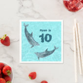 Dolphin Party gepersonaliseerde servetten (Insitu)