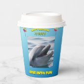 Dolphin Party Splash Papieren Bekers (Voorkant)