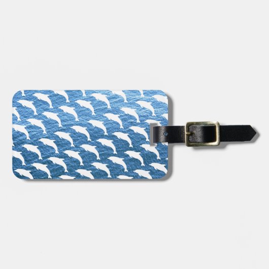 Dolphin Pattern Bagagelabel (Voorkant horizontaal)