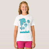 Dolphin Peace Dolphins Kinder T-shirt (Voorkant volledig)