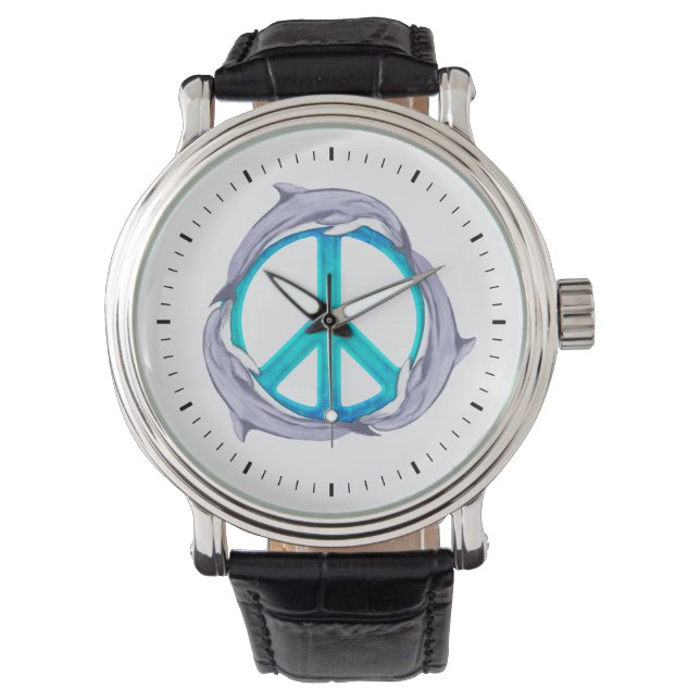 Dolphin Peace Horloge (Voorkant)
