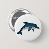 Dolphin Pin Ronde Button 5,7 Cm (Voorkant /achterkant)