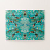 DOLPHIN PLAY ABORIGINAL ART PUZZLE LEGPUZZEL (Horizontaal)