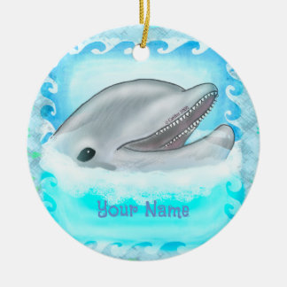Dolphin Play nom personnalisé ornement