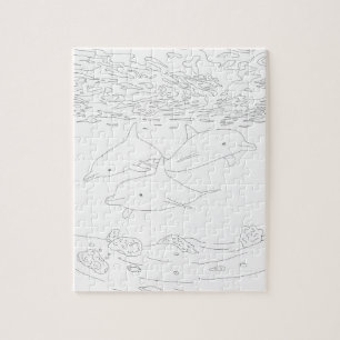 Dolphin Pod Adult Colour Puzzle Legpuzzel