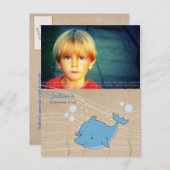 Dolphin Pool Anniversaire Invitation PostCard (Devant / Derrière)