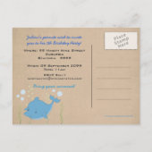 Dolphin Pool Anniversaire Invitation PostCard (Dos)