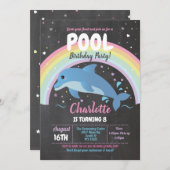 Dolphin Pool Party Birthday Beach Float Ocean Zee Kaart (Voorkant / Achterkant)