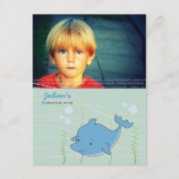 Dolphin Pool Verjaardagsfeest Uitnodigen Briefkaar