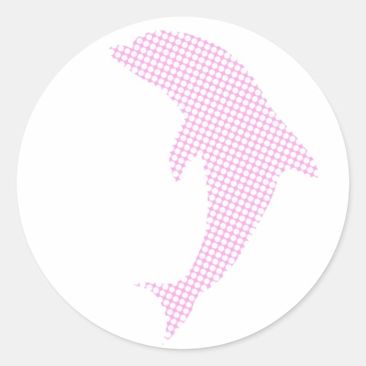 Dolphin preppy clean small ocesea marine ronde sticker (Voorkant)