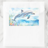 Dolphin Rechthoekige Sticker (Tas)