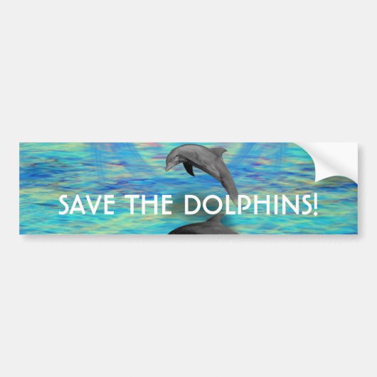 Dolphin Rising Bumpersticker (Voorkant)