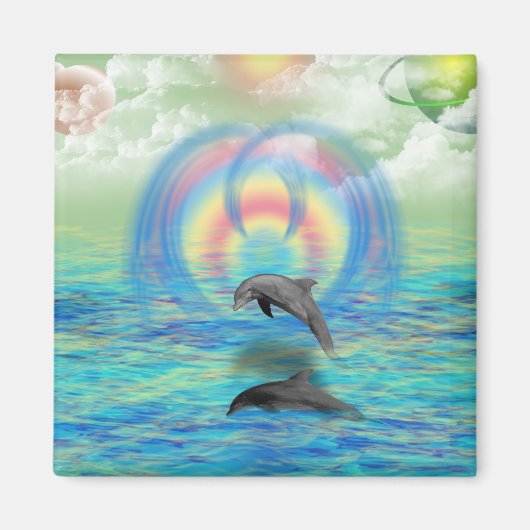 Dolphin Rising Magneet (Voorkant)