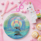 Dolphin Rising Papieren Bordje (Feest)