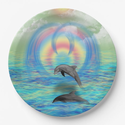 Dolphin Rising Papieren Bordje (Voorkant)