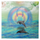 Dolphin Rising Tegeltje (Voorkant)