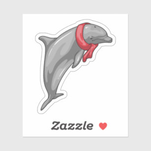 Dolphin Scarf Sticker