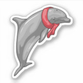 Dolphin Scarf Sticker (Voorkant)