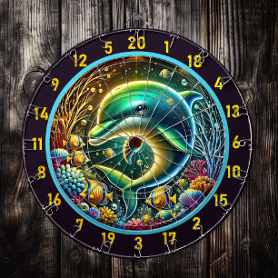 Dolphin Serenity Coral Reef Dartboard Dartbord
