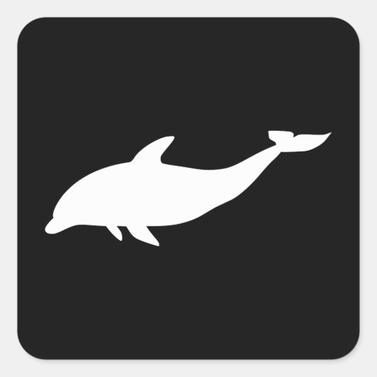 Dolphin Shape Vierkante Sticker (Voorkant)