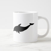 Dolphin Silhouette Extra Grote Mok (Rechts)