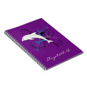 Dolphin Silhouette Purple Carnet personnalisé (Côté Droit)