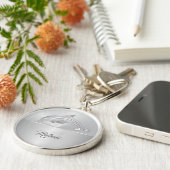 Dolphin Silver Monogram Sleutelhanger (Zijkant)