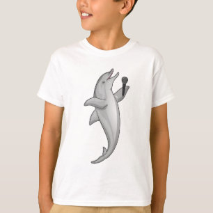 Dolphin Singer Microphone T-shirt