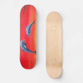 Dolphin Skateboard sunset Dolphins Art Skateboard (Voorkant)