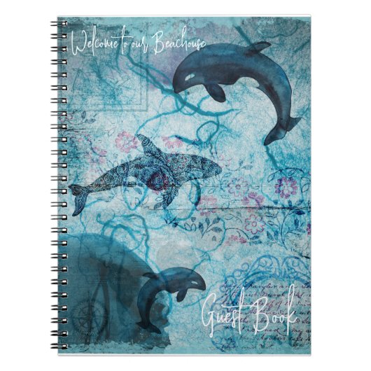 Dolphin Spiral Journal/Gastenboek Notitieboek (Voorkant)