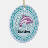 Dolphin Splash Keramisch Ornament (Rechts)