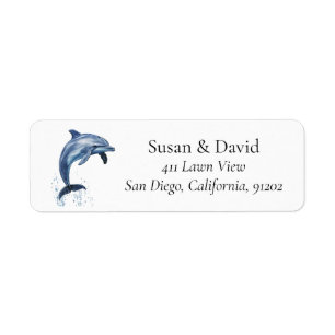 Dolphin Splash Marine Life Etiket