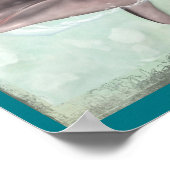 Dolphin Splashing in Aqua Green Water Poster (Hoek)