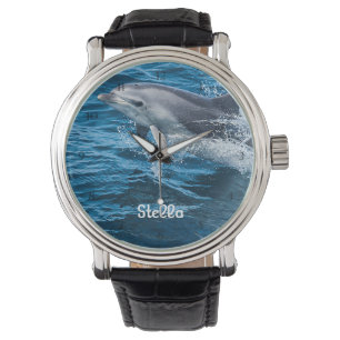 Dolphin Splashing Persoonlijk volgen Horloge
