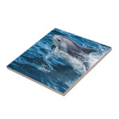 Dolphin Splashing Tegeltje (Zijkant)