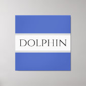 DOLPHIN Sportief Fun Zomer Blauw Wit Grijs Strepen Canvas Afdruk (Voorkant)
