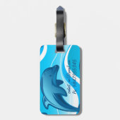 Dolphin-springgolven Bagagelabel (Achterkant verticaal)