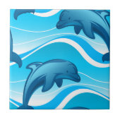 Dolphin-springgolven Tegeltje (Voorkant)