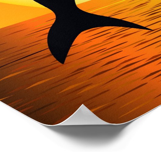 Dolphin Sunset Poster (Hoek)