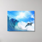 Dolphin Surf Canvas Afdruk (Voorkant)