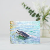 Dolphin Swimming Briefkaart (Staand voorkant)