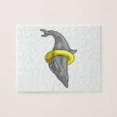 Dolphin Swimming Lifebuoy Legpuzzel (Horizontaal)