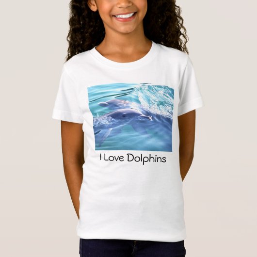Dolphin T-Shirt "I love Dolphins" (Voorkant)