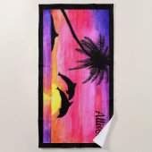 Dolphin Tropical Paradise Serviette de plage perso (Devant)