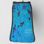 Dolphin & Turtle Dreaming Putter Golf Head Hoesje Golfheadcover (Draai 90)